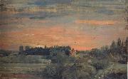 John Constable View towards the rectory,East Bergholt 30 September 1810 oil painting on canvas